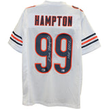 Dan Hampton Autographed Pro Style White Sz XL Jersey 2002 HOF Beckett WIT 58505