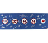 1986 NY Mets Signed Blue Patches Board - 21 Sigs-Darryl Strawberry & Dwight Good