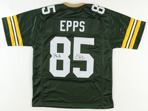 Phillip Epps Signed Packers Jersey (JSA COA) Green Bay Wide Receiver 1982-1988