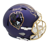 Steve Smith Sr Signed Raven Speed Full Size Alternate Helmet w- Agent 89 Insc