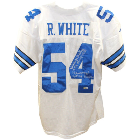 Randy White Signed Dallas Cowboys Nike 56 White Jersey 4 Insc Beckett 48502