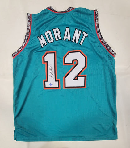 JA MORANT SIGNED PRO STYLE XL CUSTOM JERSEY BECKETT