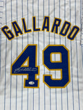 YOVANI GALLARDO Signed Custom Replica Pinstripe Jersey AUTO - JSA