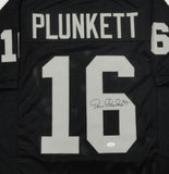Raiders Quarterback JIM PLUNKETT Signed Custom Replica Black Jersey AUTO - JSA