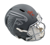 Drake London Signed Atlanta Falcons Speed Full Size Slate NFL Helmet