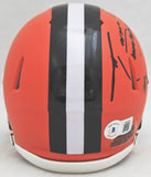 HANFORD DIXON & MINNIFIELD AUTOGRAPHED BROWNS MINI HELMET DAWG POUND BECKETT
