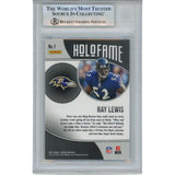 Ray Lewis Autographed 2021 Mosaic HoloFame #1 Trading Card Beckett 52951