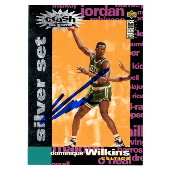 Dominique Wilkins Autographed 1995 Upper Deck #C18 Trading Card Beckett 54185