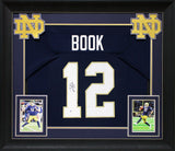 Notre Dame Ian Book Authentic Signed Navy Blue Pro Style Framed Jersey BAS Wit