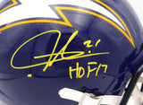 LaDainian Tomlinson Autographed Authentic Full Size Helmet Chargers HOF Beckett
