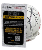 Mike Rozier/Johnny Rodgers Signed/Inscr Oklahoma Mini Football Helmet JSA 213137