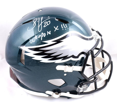 Brian Dawkins Signed Eagles F/S Speed Authentic Helmet w/ Weapon X-Beckett W