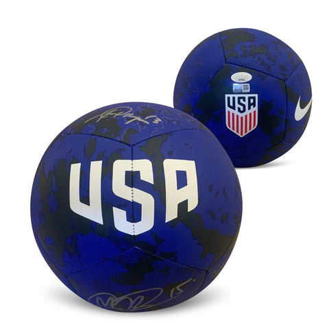 Alex Morgan Megan Rapinoe Autographed USA Women's National Team Soccer Ball JSA