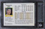 Warriors Chris Mullin Authentic Signed 1991 Hoops #72 Card BAS Slabbed