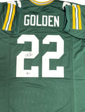 Packers Receiver MATTHEW GOLDEN Signed Custom Replica Green Jersey AUTO - BAS