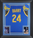 Rick Barry "HOF 1987" Authentic Signed Blue Pro Style Framed Jersey BAS Witness