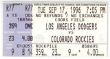 Hideo Nomo Los Angeles Dodgers 09/17/1996 No Hitter Ticket Stub 56240