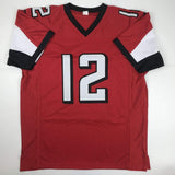 Autographed/Signed Mohamed Sanu Sr Atlanta Red Football Jersey JSA COA