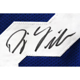 DJ Giddens Autographed Pro Style Blue Sz XL Jersey Beckett Witness 51627