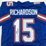 Autographed/Signed Anthony Richardson Florida Blue College Jersey JSA COA