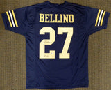 NAVY MIDSHIPMEN JOE BELLINO AUTOGRAPHED SIGNED BLUE JERSEY "H-60" BECKETT 187730