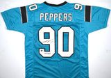 Julius Peppers Autographed Teal Pro Style Jersey w/HOF - Beckett W Hologram