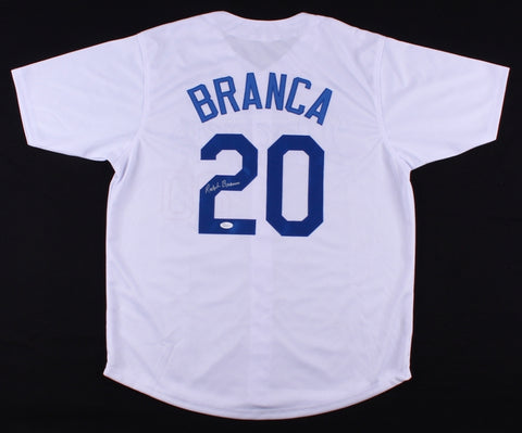 Ralph Branca Signed Brooklyn Dodgers Jersey (JSA) The Shot Heard Round the World