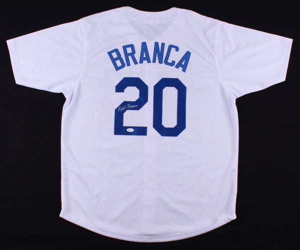 Ralph Branca Signed Brooklyn Dodgers Jersey (JSA) The Shot Heard Round the World