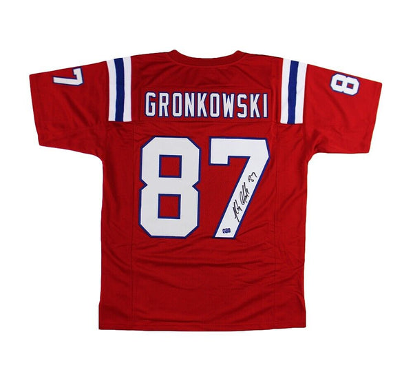 Rob Gronkowski Signed New England Custom Red Jersey