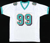 Jason Taylor Signed Miami Dolphins White Jersey (JSA COA) HOF Class of 2017 D.E.