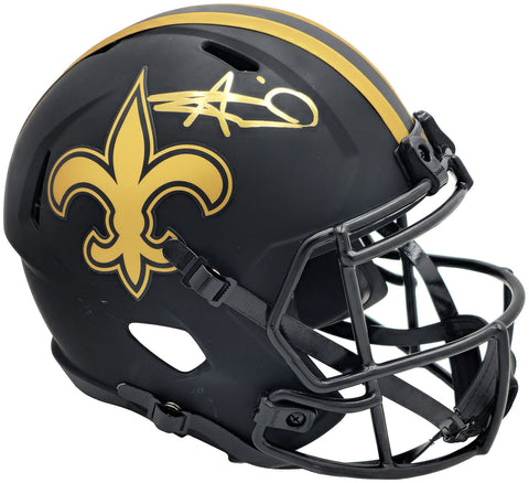 ALVIN KAMARA AUTOGRAPHED SAINTS ECLIPSE BLACK FULL SIZE HELMET BECKETT 224739