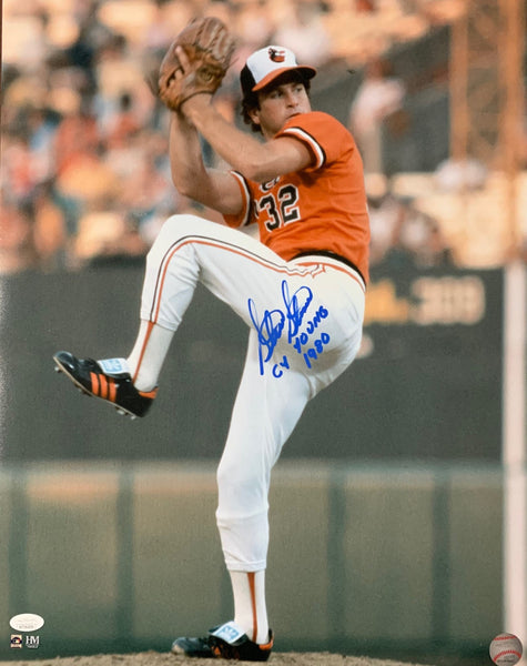 Orioles STEVE STONE Signed 16x20 AUTO Photo #1 AUTO w/ 1980 CY Young ~ JSA