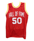 Ralph Sampson Autographed/Signed Pro Style HOF Red Jersey Beckett 41180