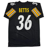 Autographed/Signed Jerome Bettis Pittsburgh Black Football Jersey JSA COA
