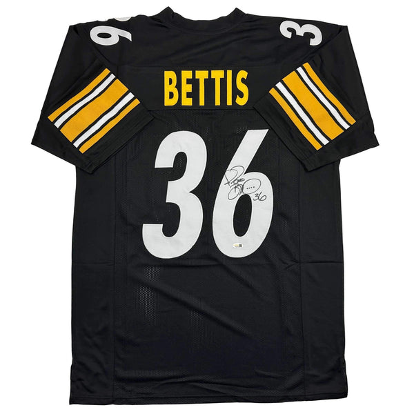 Autographed/Signed Jerome Bettis Pittsburgh Black Football Jersey JSA COA