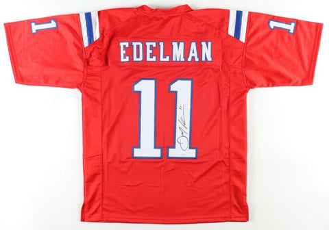 Julian Edelman Signed New England Patriots Red 1985 Throwback Jersey (JSA COA)