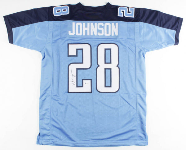 Chris Johnson Signed Tennessee Titans Jersey (Beckett COA) 3xPro Bowl R.B.