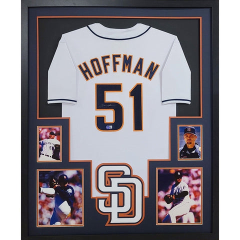 Trevor Hoffman Autographed Signed Framed San Diego Padres Jersey BECKETT