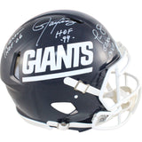 Lawrence Taylor Simms Carson Signed New York Giants Pro Helmet Beckett 51290