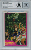 Magic Johnson Signed 1981-82 Topps #W109 Trading Card Beckett 10 Slab 37814