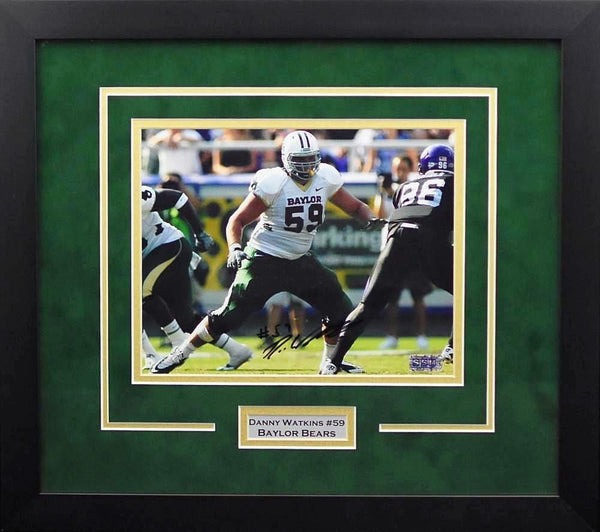 DANNY WATKINS SIGNED AUTOGRAPHED BAYLOR BEARS FRAMED 8x10 PHOTO COA