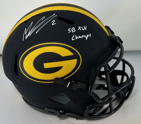 Packers MASON CROSBY Signed Full Size ECLIPSE Replica Helmet AUTO w/ SB XLV JSA