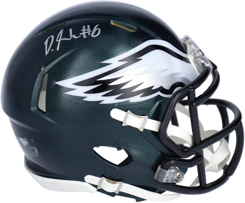 Devonta Smith Philadelphia Eagles Autographed Riddell Speed Mini Helmet