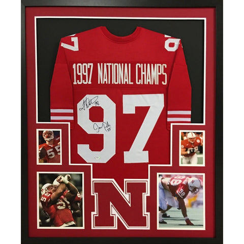 Nebraska National Championship Autographed Signed Framed 1997 Jersey JSA