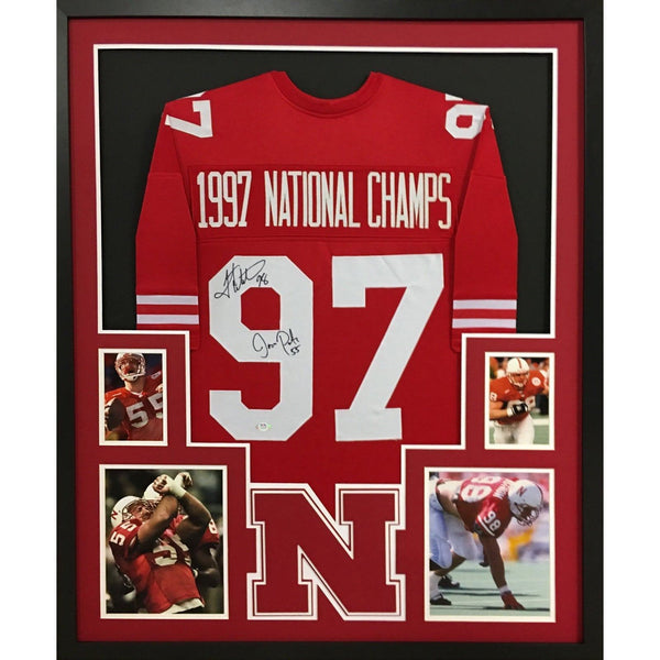 Nebraska National Championship Autographed Signed Framed 1997 Jersey JSA