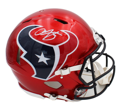 Arian Foster Signed Houston Texans Speed Authentic Alternate Red NFL Helmet