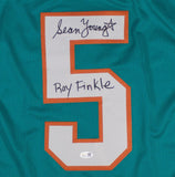 Sean Young Signed Laces Out Jersey Insc "Ray Finkle" (JSA) Ace Ventura/ Dolphins