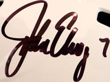 John Elway Autographed Snowcapped Replica Speed Helmet Beckett COA