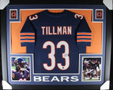 CHARLES TILLMAN (Bears navy SKYLINE) Signed Autographed Framed Jersey Beckett