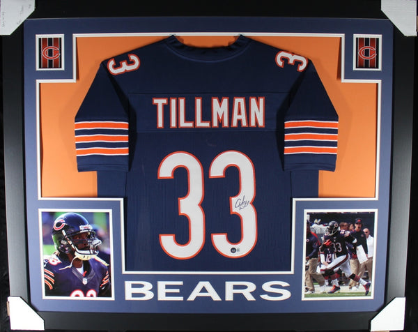 CHARLES TILLMAN (Bears navy SKYLINE) Signed Autographed Framed Jersey Beckett